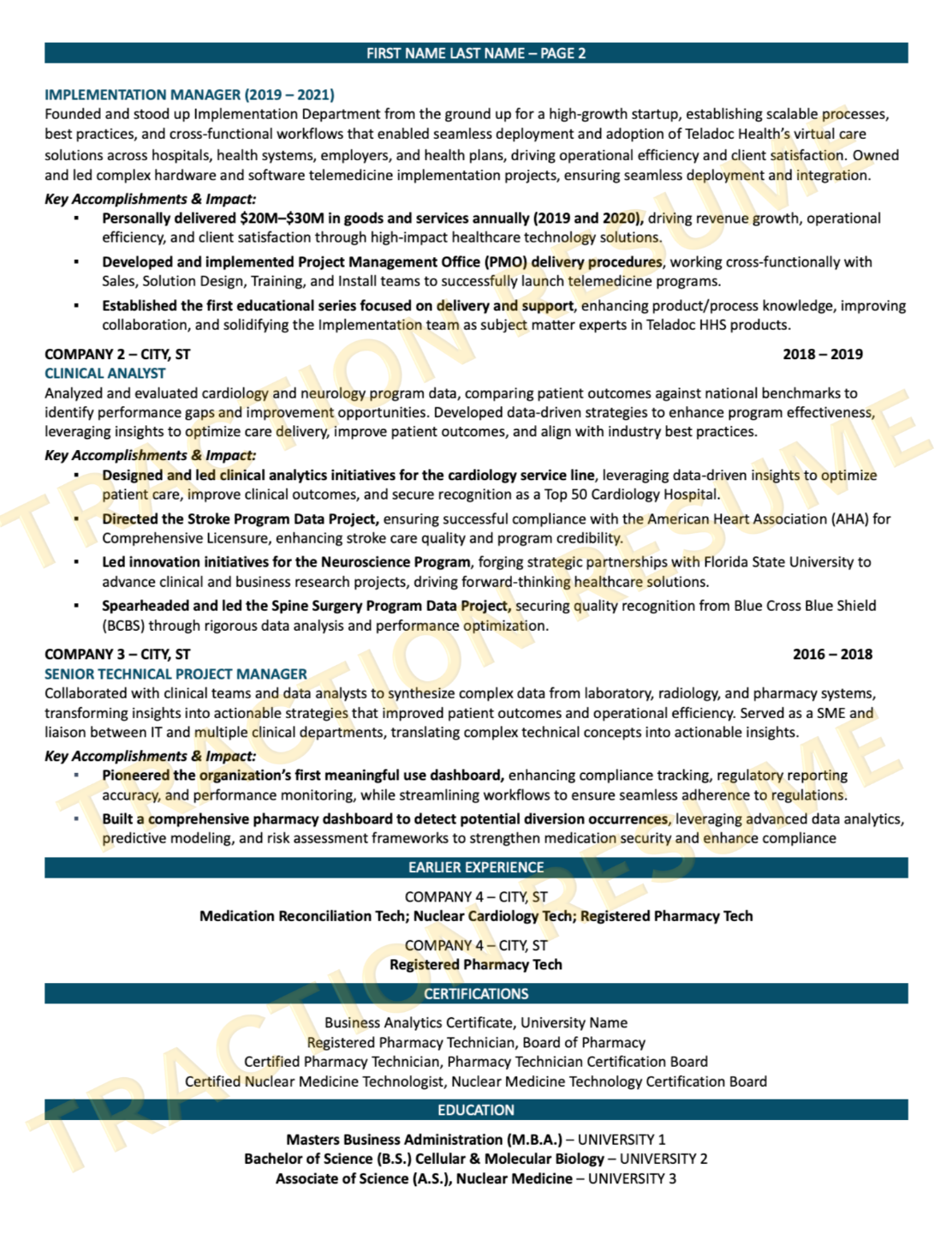 Executive + High Design resume sample 6