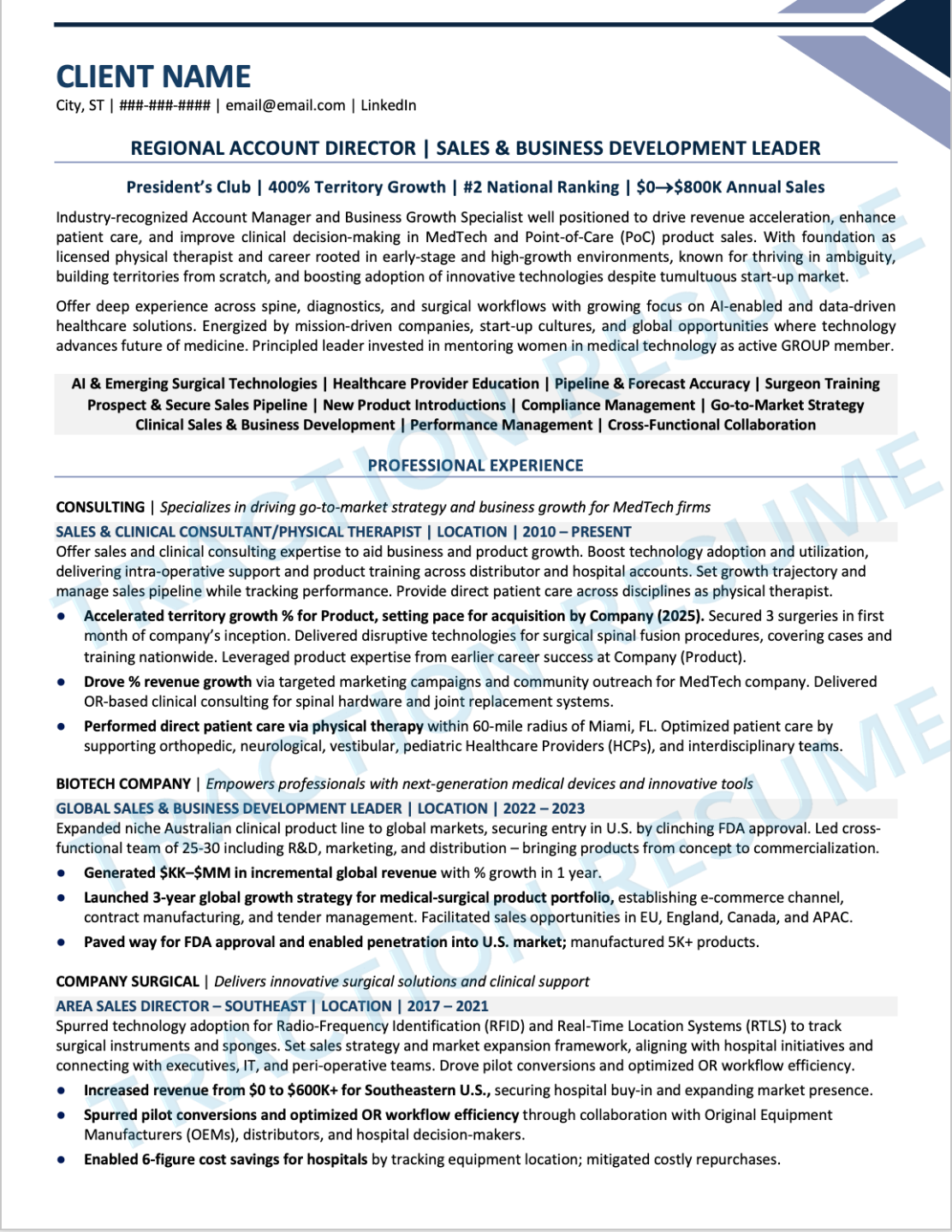 Modern + Crisp resume sample 2