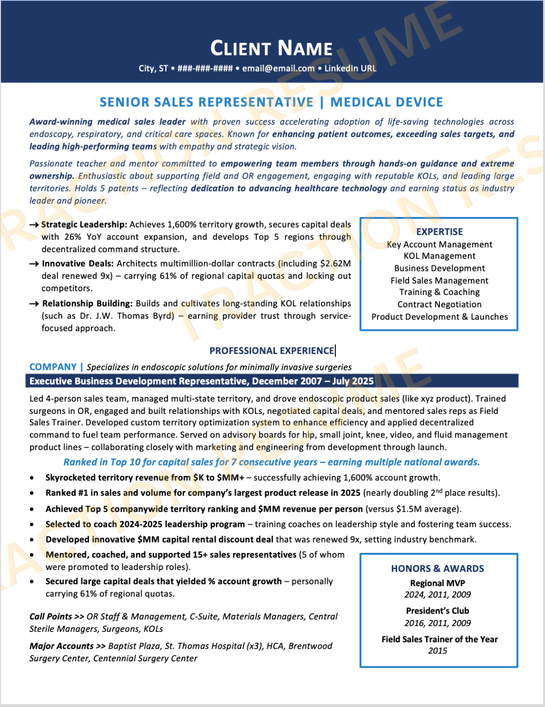 Modern + Crisp resume sample 3