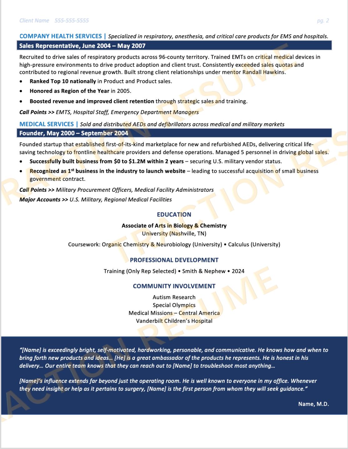 Modern + Crisp resume sample 4