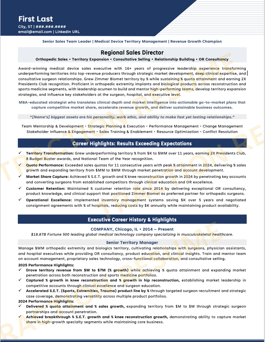Punchy + Light resume sample 3
