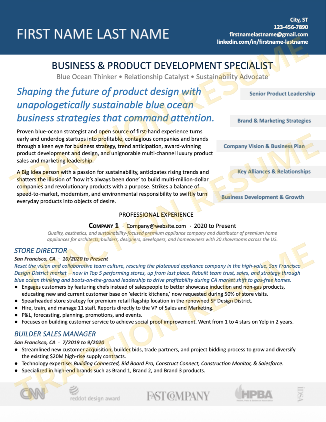 Punchy + Light resume sample 7